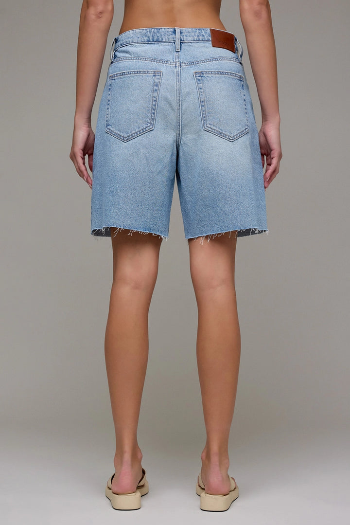 Medium Wash 8" Inseam Baggy Shorts