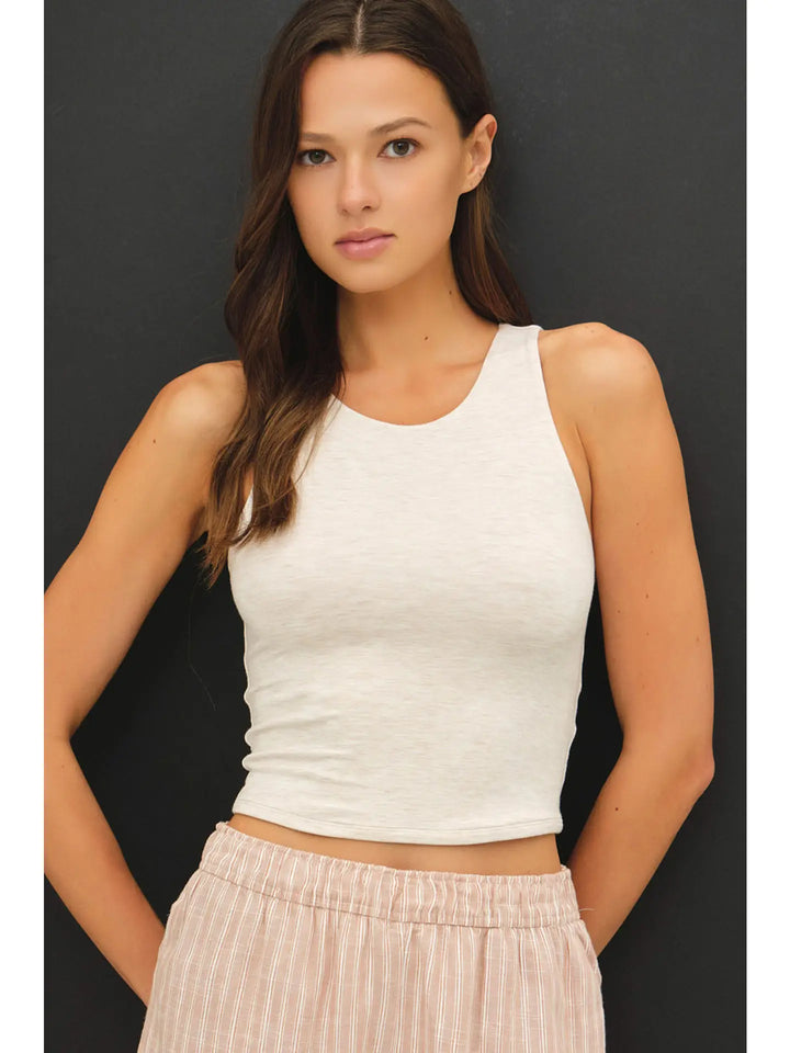 High Neck Cropped Tank