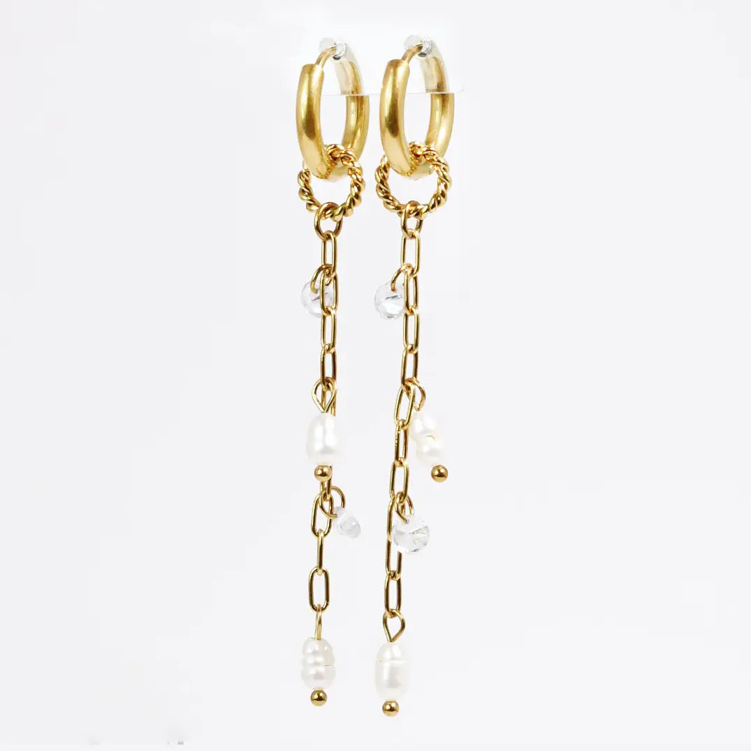 Pearl Drops Love Waterproof Earrings