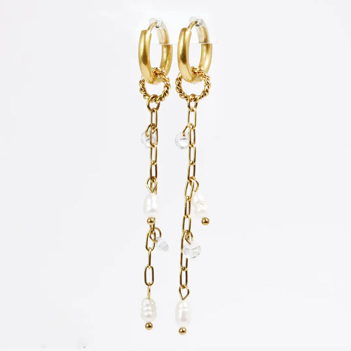 Pearl Drops Love Waterproof Earrings