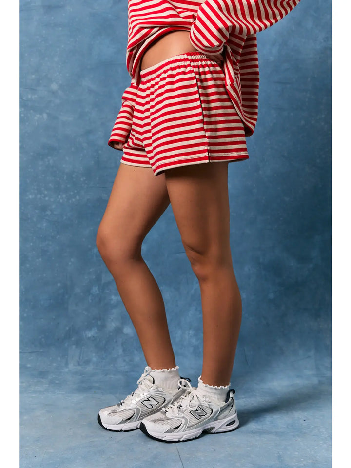 Mid Elastic Waist Shorts