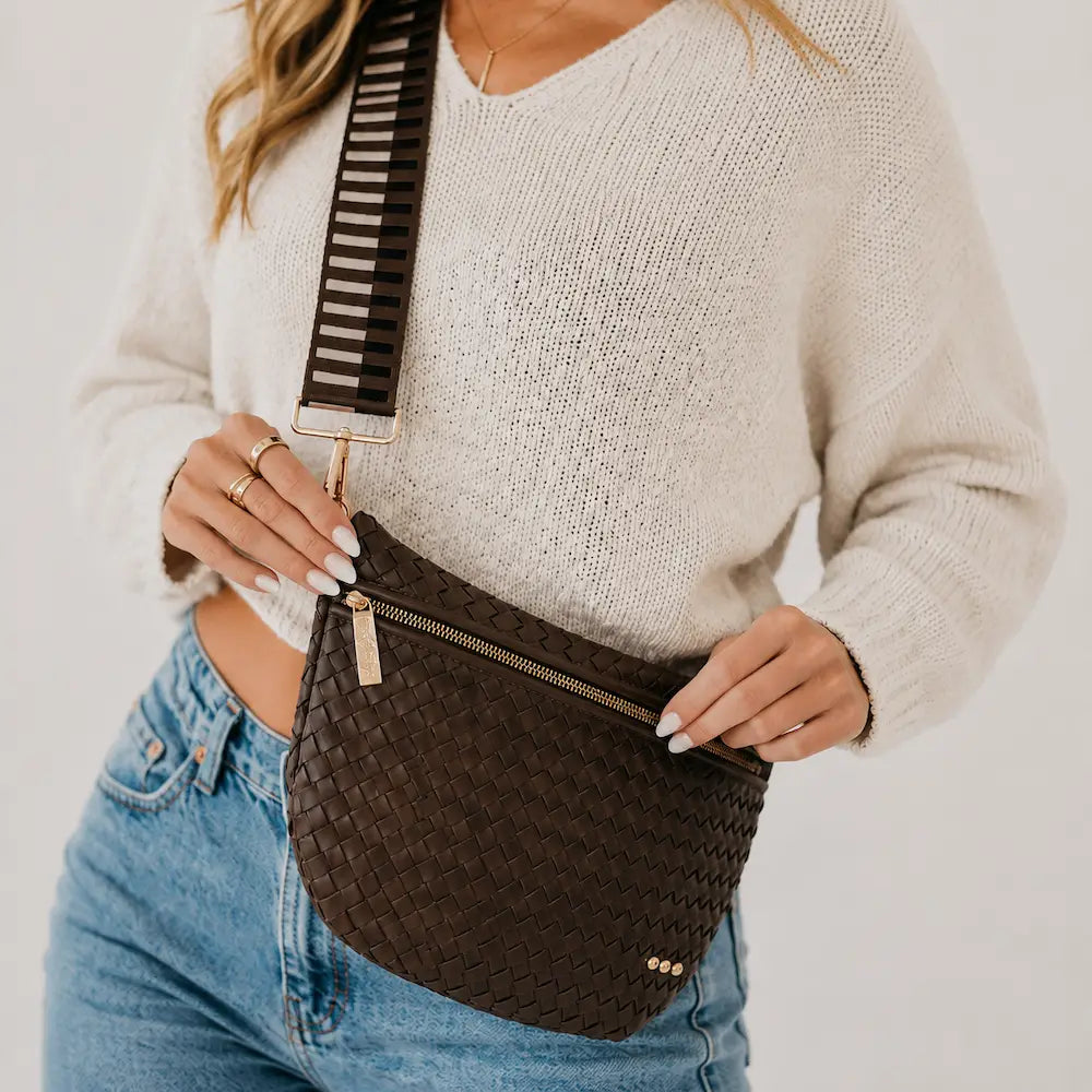 Chocolate Westlyn Woven Bum Bag