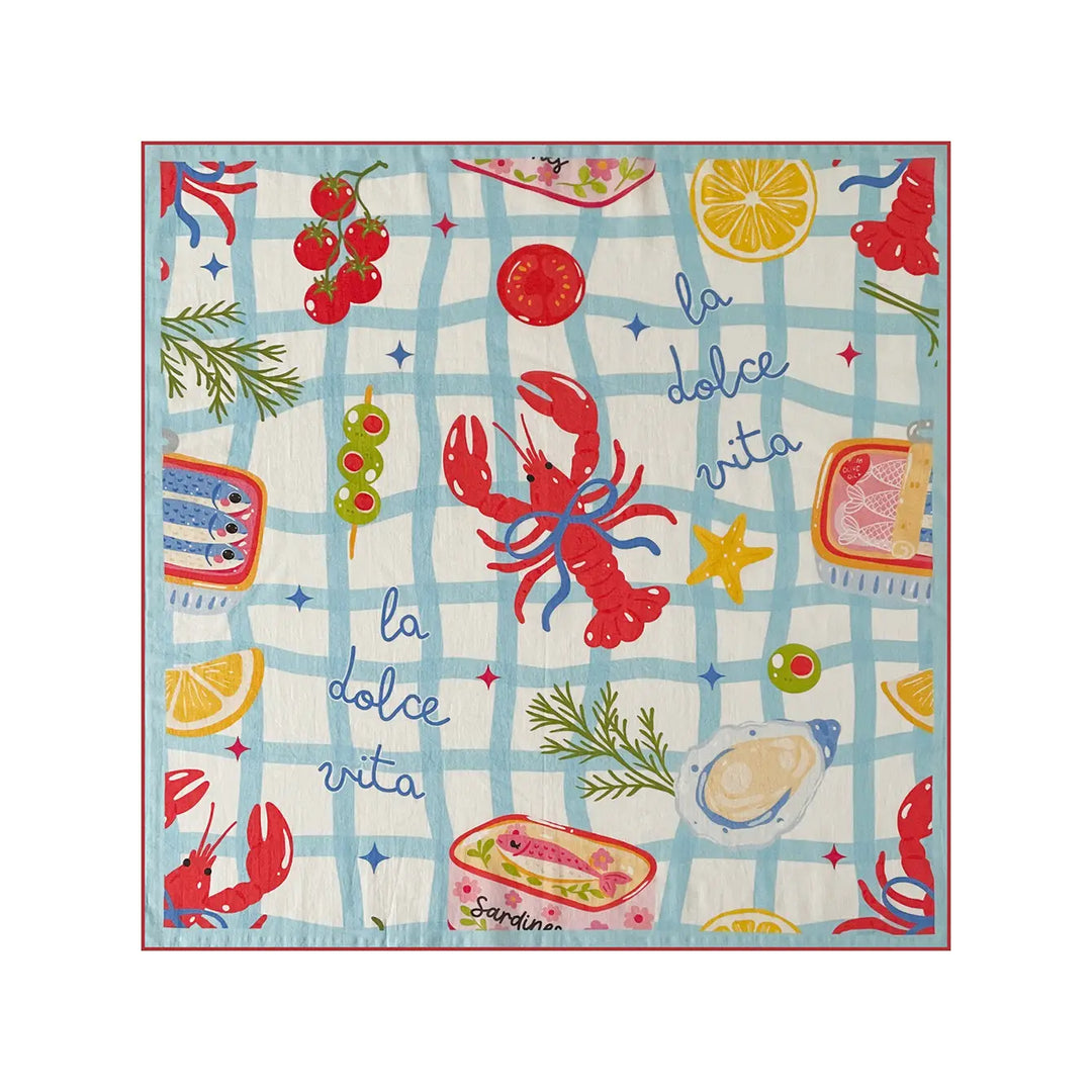 Dopamine Summer Lobster Floral Print Bandana