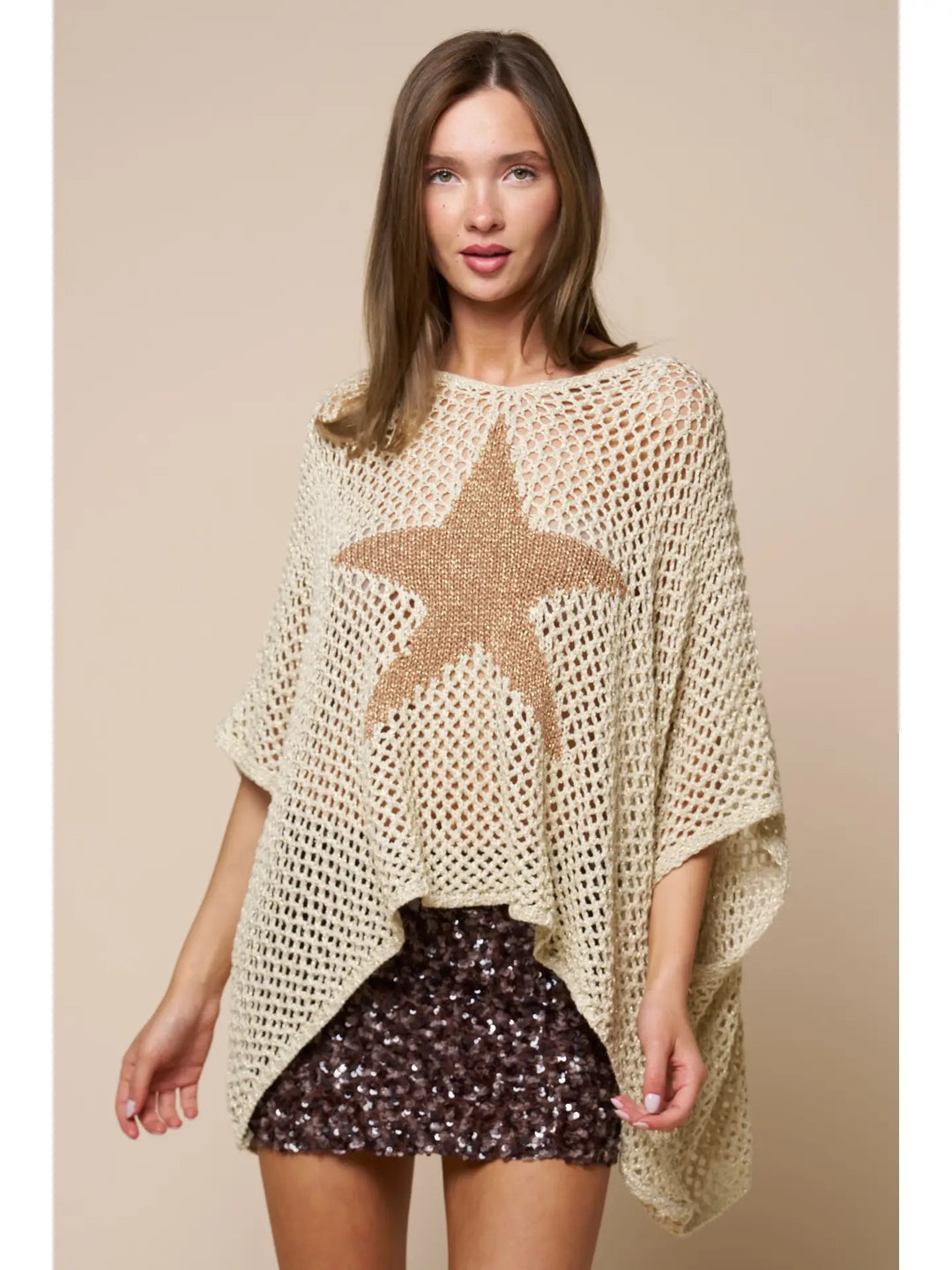 Star Crochet Loose Fit Top