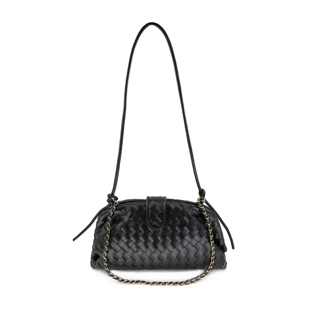 Black XL Woven Clutch/Crossbody
