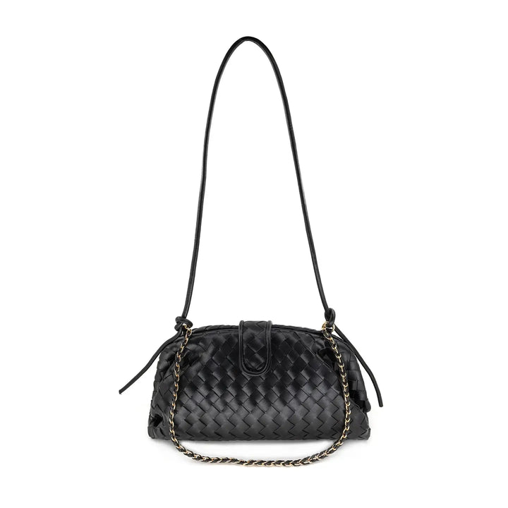 Black XL Woven Clutch/Crossbody