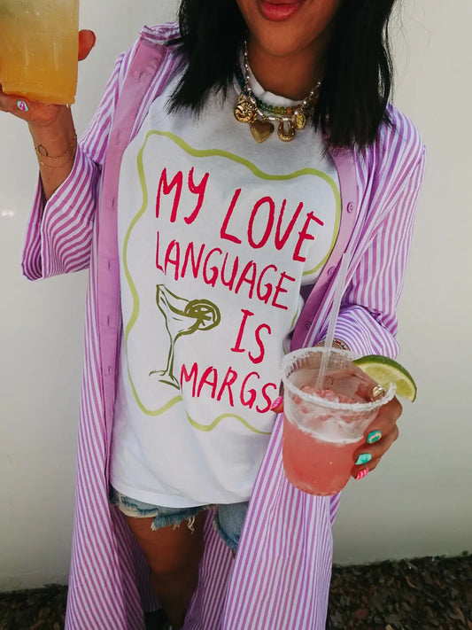 My Love Language Is Margs Graphic Tee - White