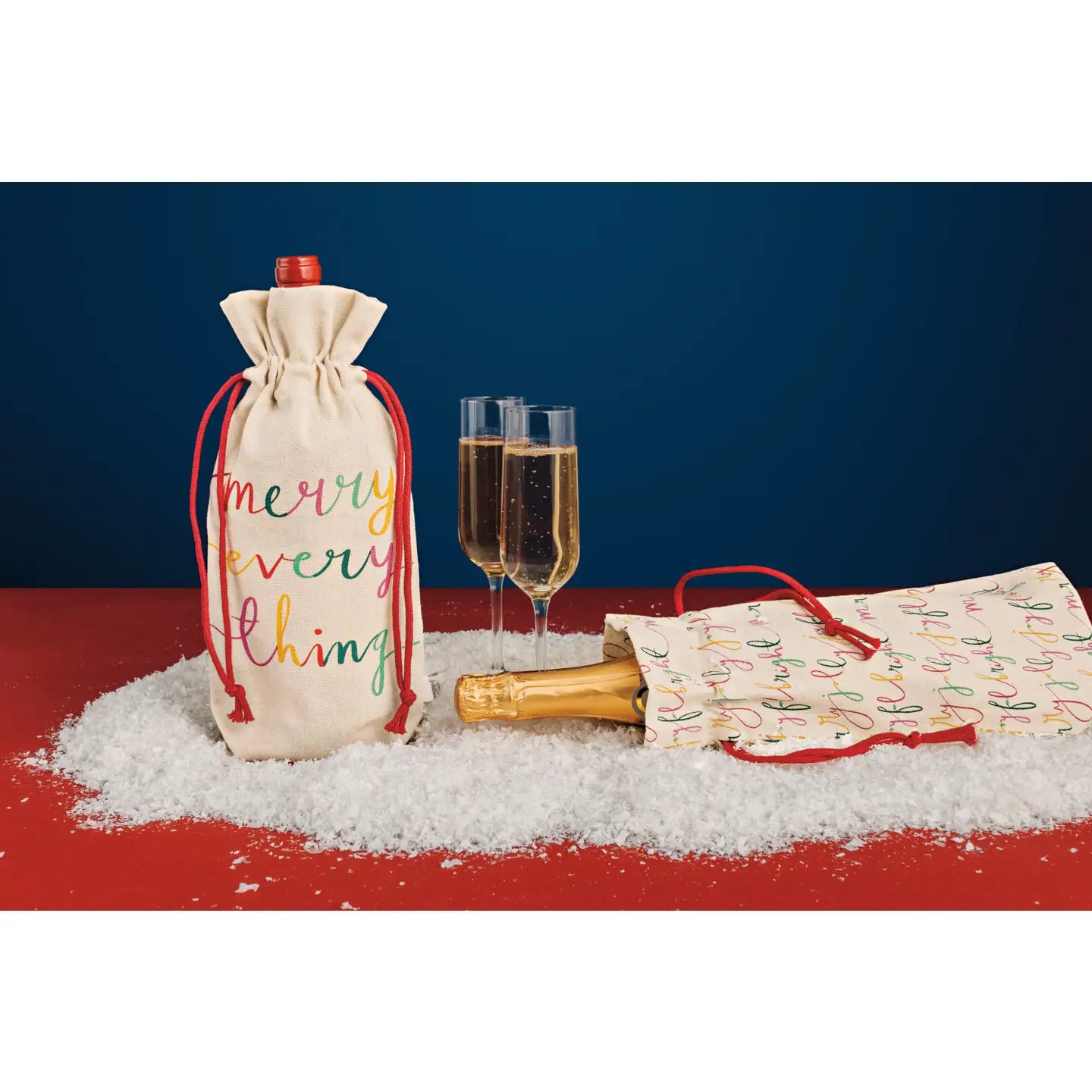 Merry Everything Christmas Wine Bags Set of 2