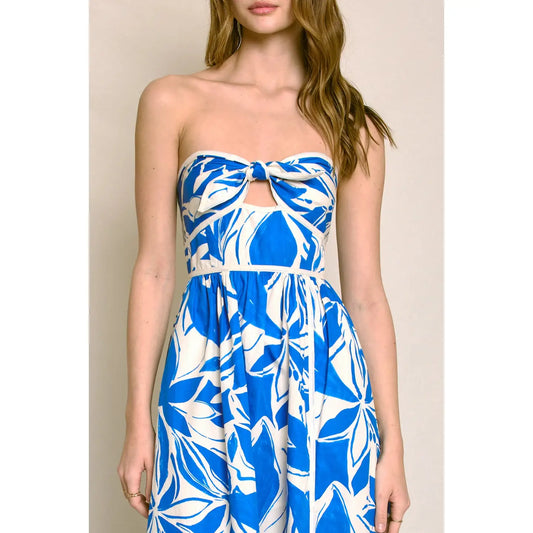 Mykonos Strapless Contrast Binding Maxi Dress.