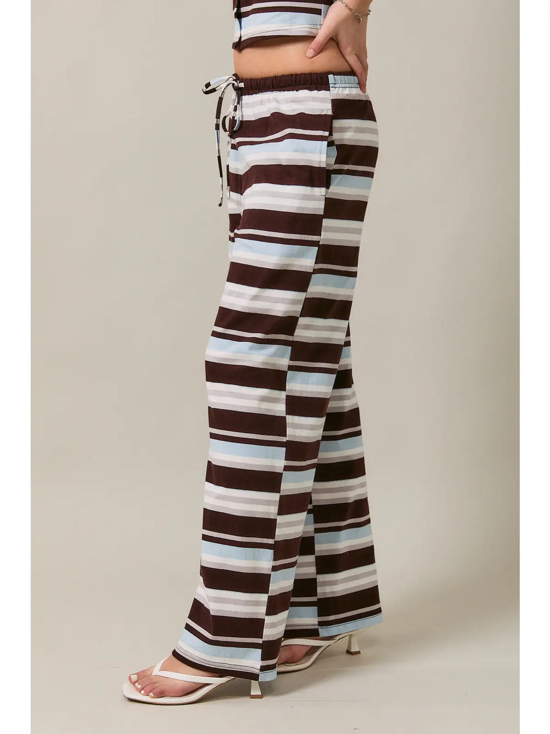 Mid Waisted Wide Leg Pants