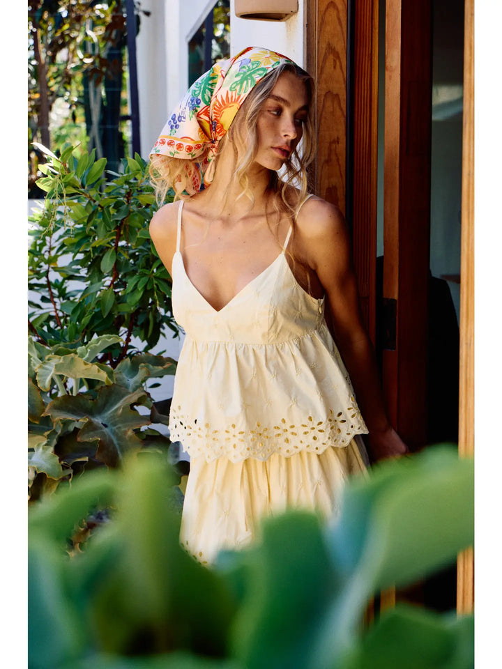 Eyelet Embroidered Cami Top