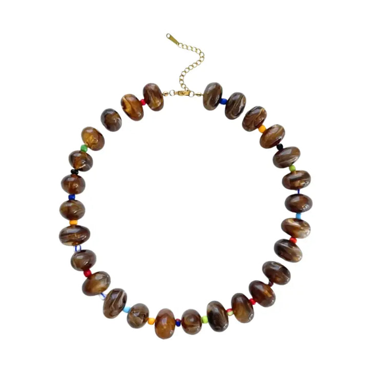 Karson Round Beaded Necklace : Hypoallergenic and Water Resistant