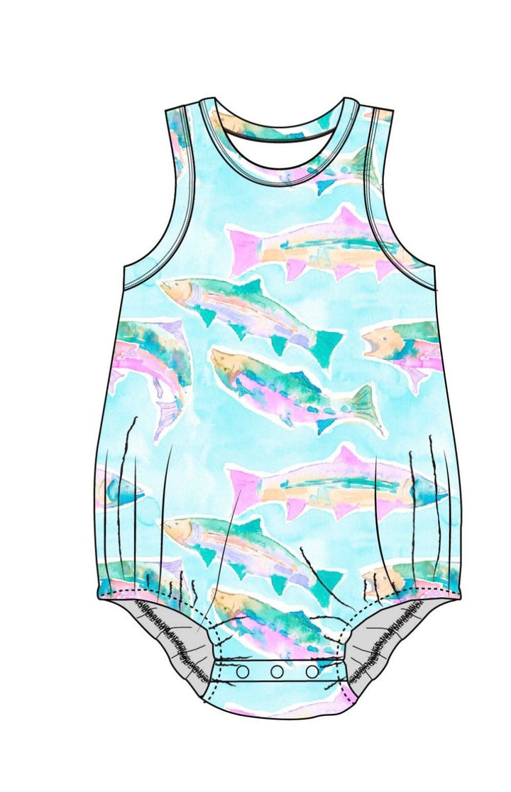 Fish Bubble Romper: 6-12M