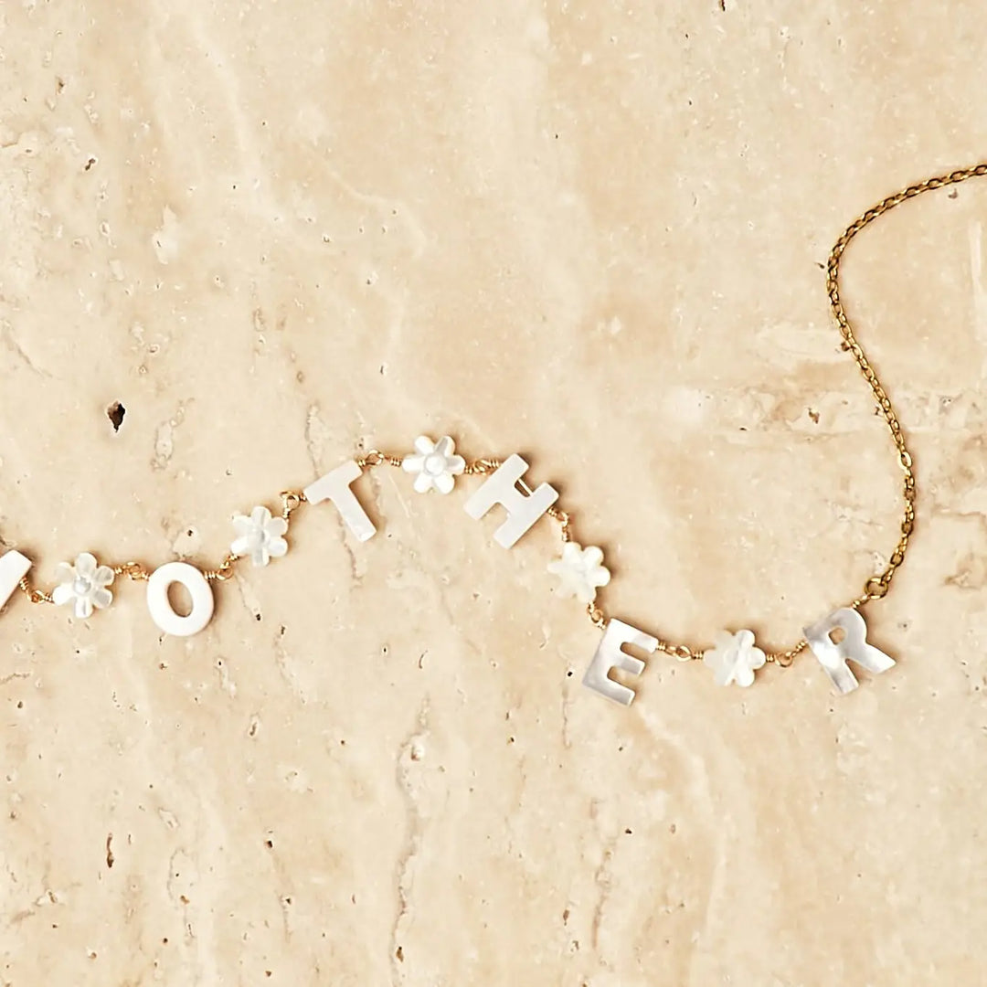Mother Necklace - Gold + Pearl