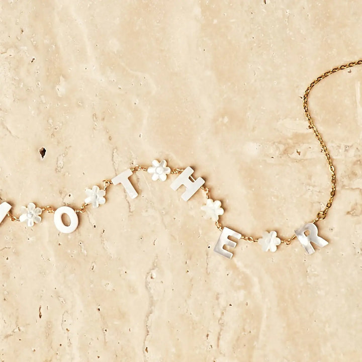 Mother Necklace - Gold + Pearl