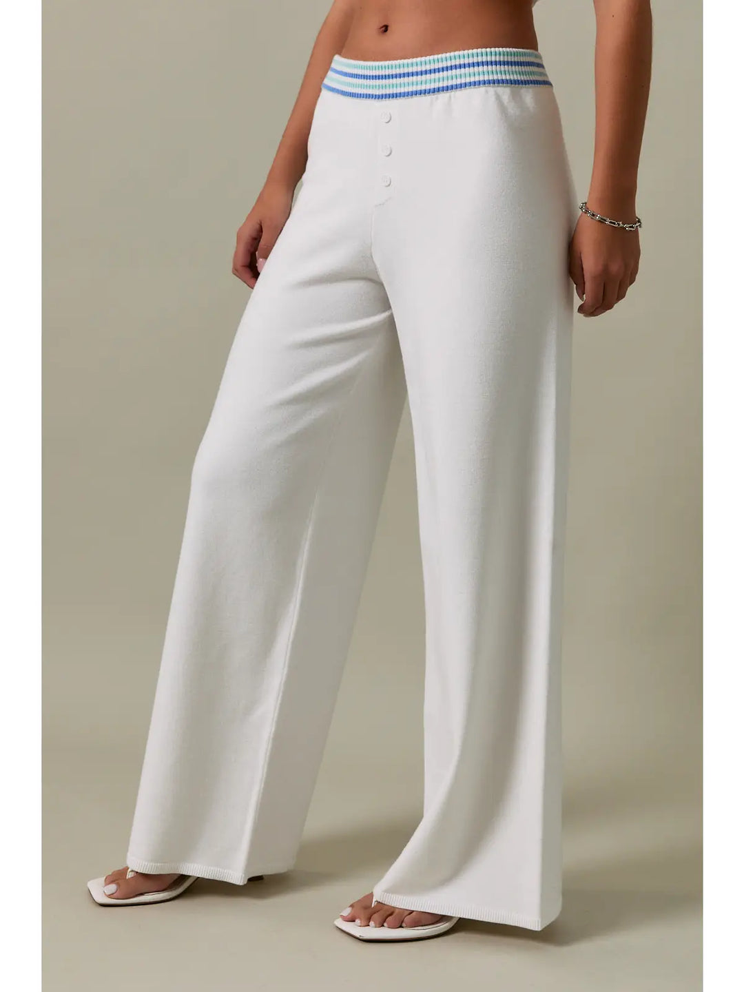 Mid Rise Knit Sweater Pants