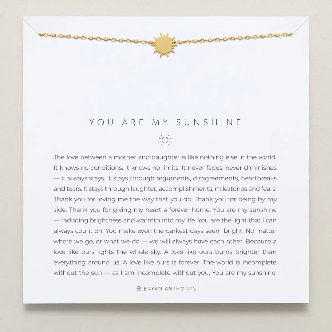 You Are My Sunshine Icon Necklace - Bryan Anthony's