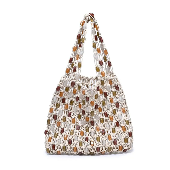 Asher Beaded Stone Tote Bag