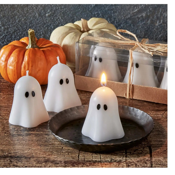 Ghost Mini Candles Set of 3 White Paraffin Wax Everyday