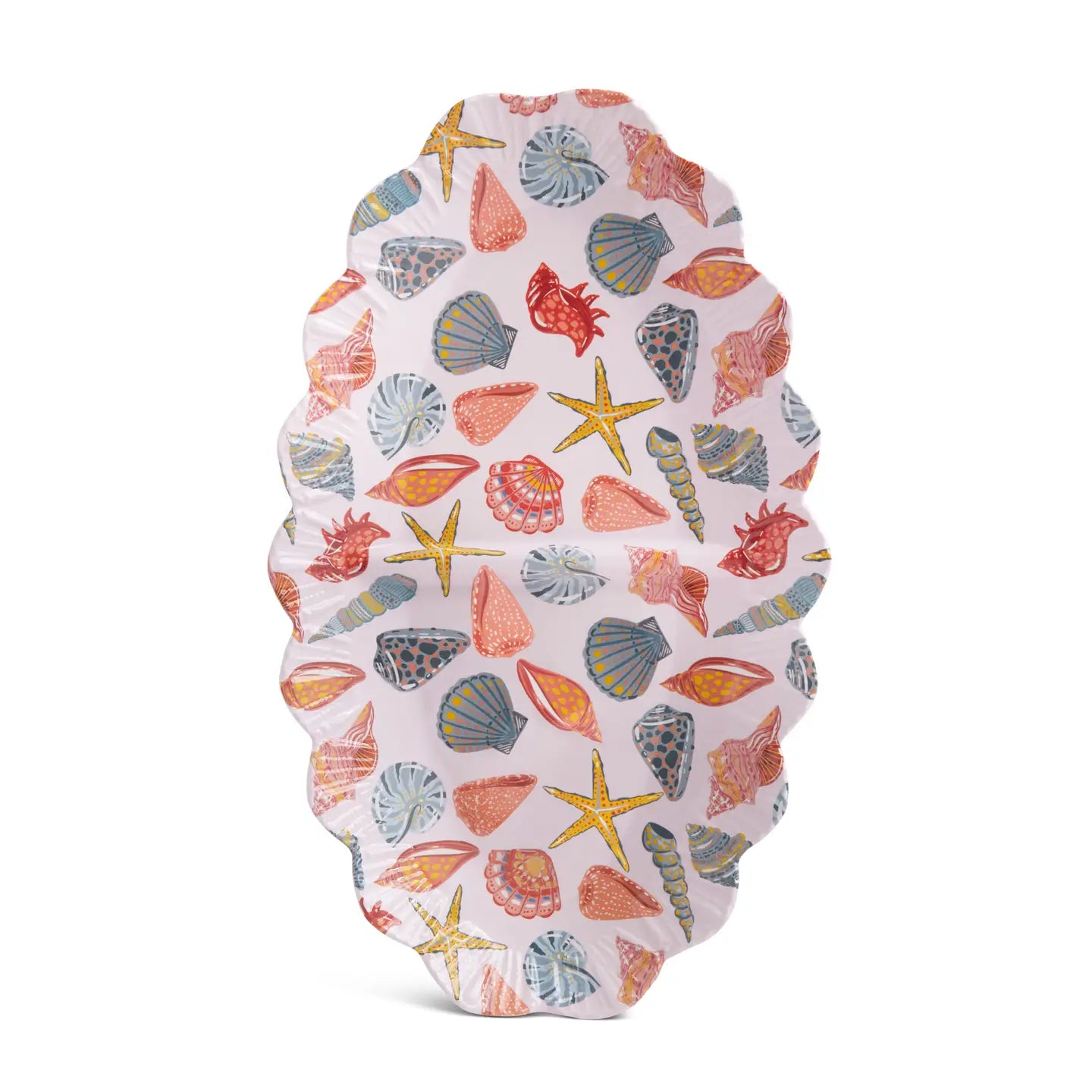 11in Ruffle 2 - Section Platter - Seashells – The Ivory Palm