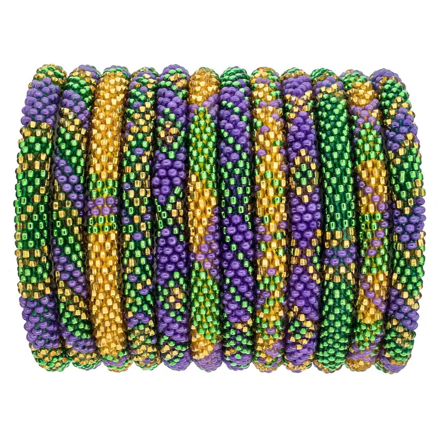 Roll-On® Bracelets Mardi Gras