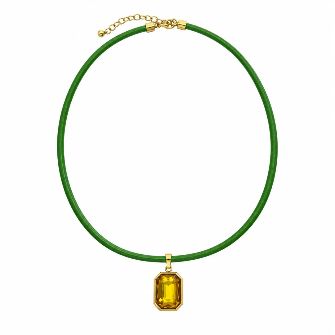 Amber Quin Pendant Necklace : Hypoallergenic and Water Resistant