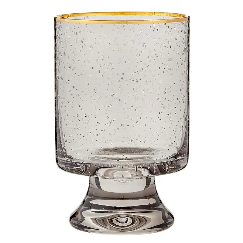 Gold Rimmed Glass - Grey - Old Fashioned