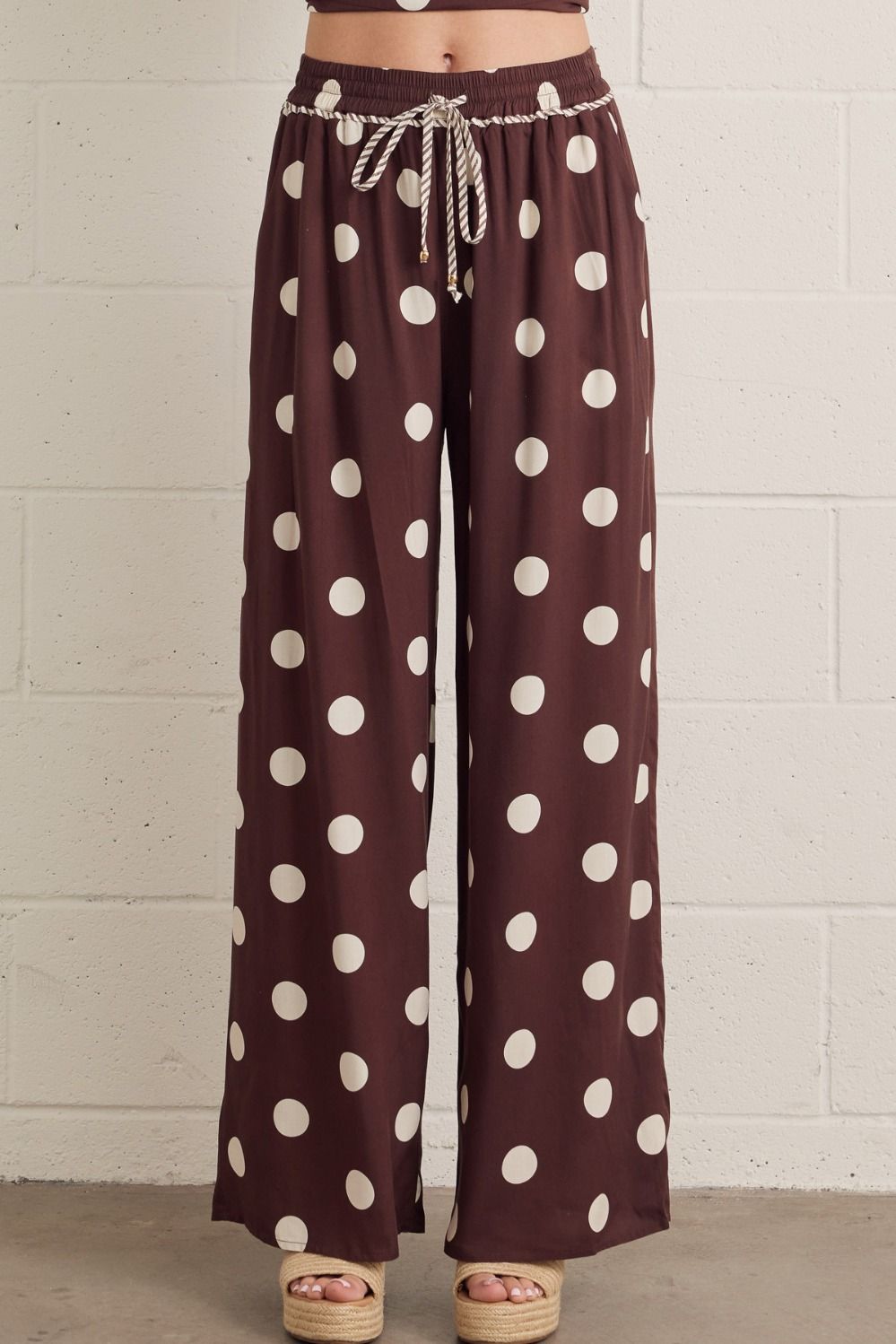 Polka Dot Wide Leg Pants