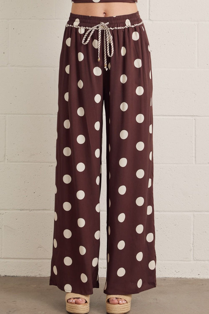 Polka Dot Wide Leg Pants