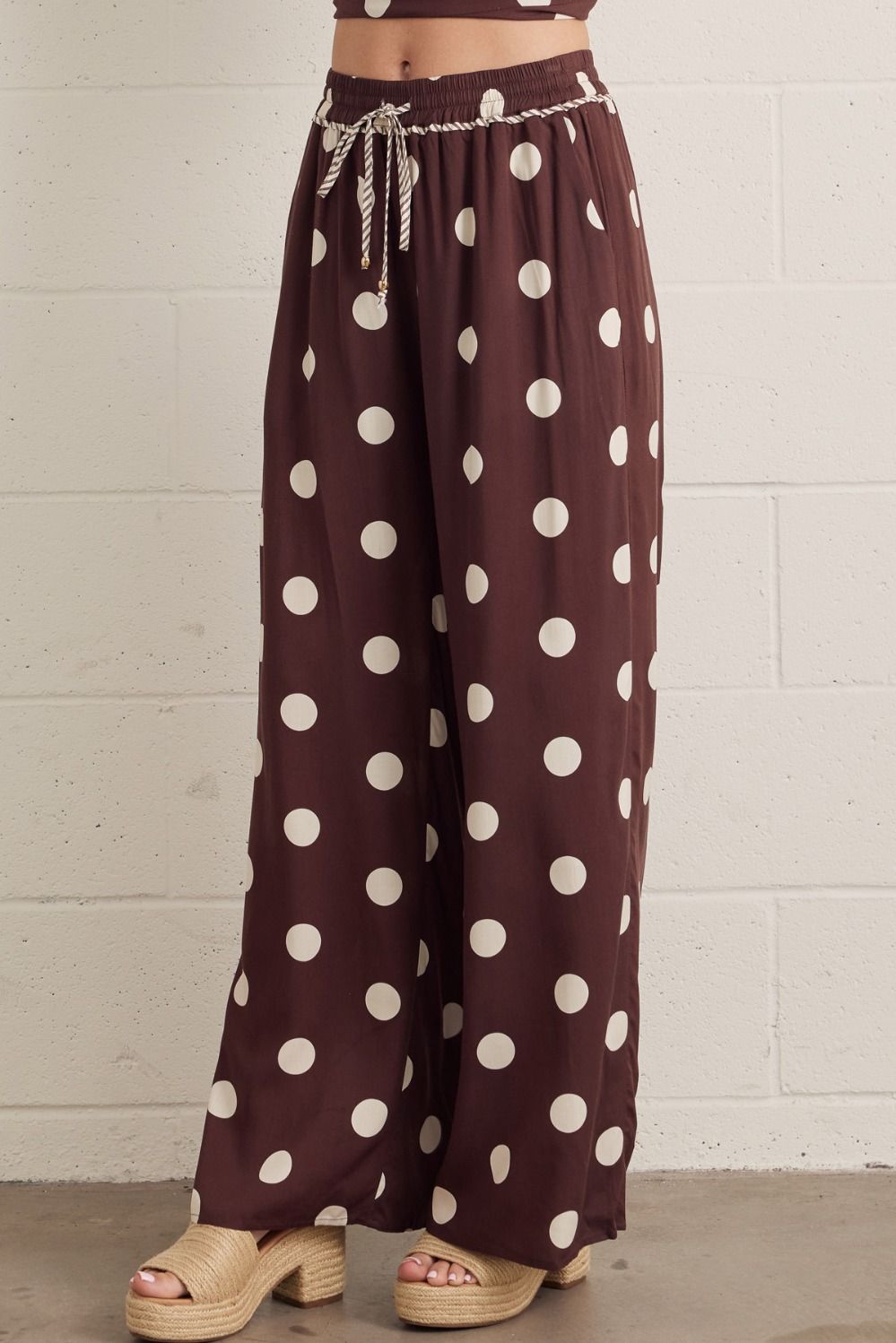 Polka Dot Wide Leg Pants