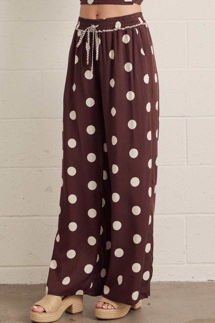 Polka Dot Wide Leg Pants