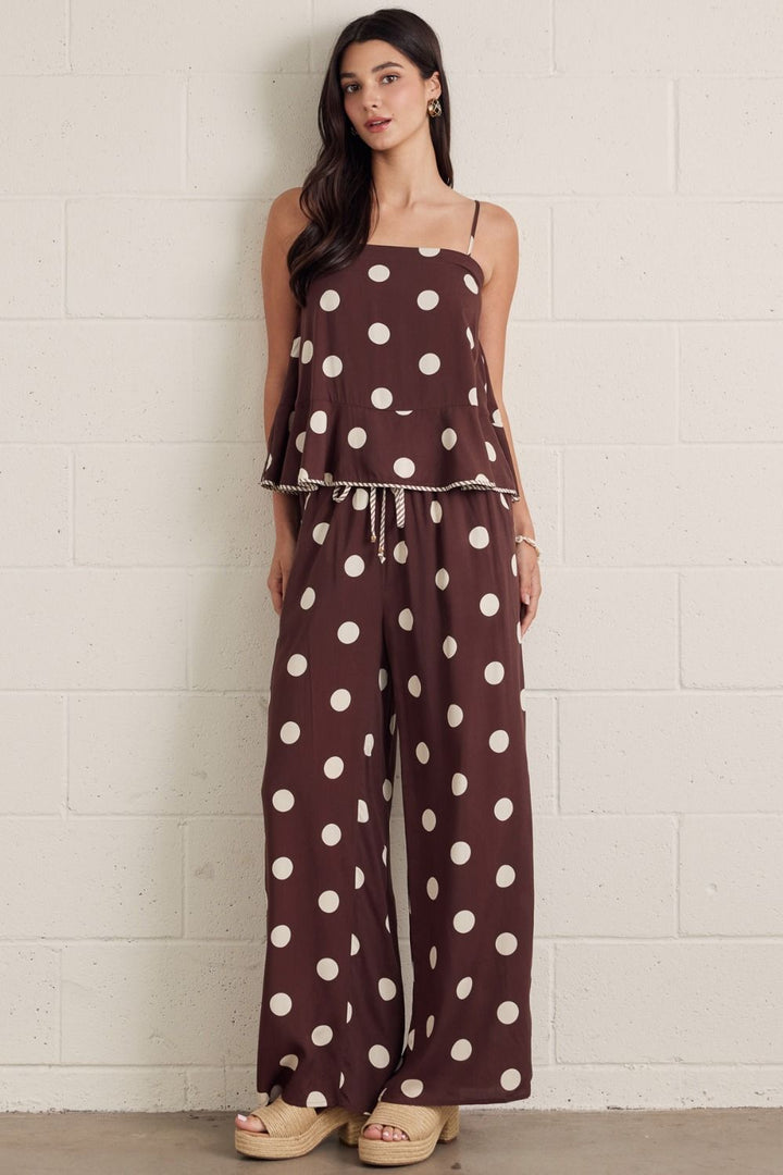 Polka Dot Wide Leg Pants