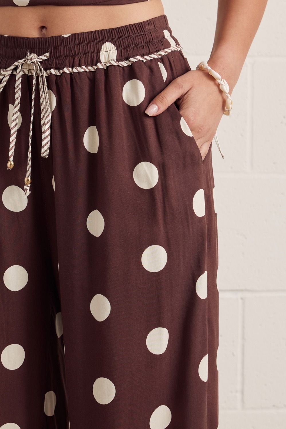 Polka Dot Wide Leg Pants