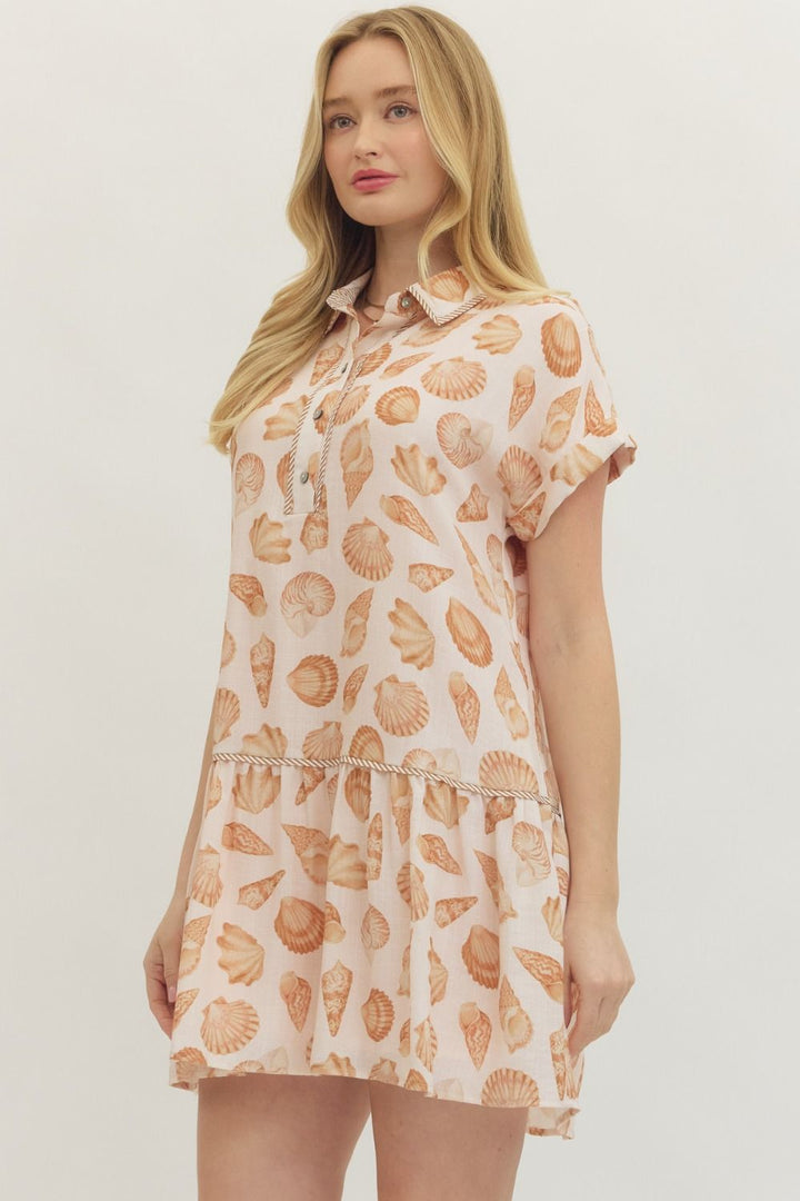 Flowy Seashell Mini Dress