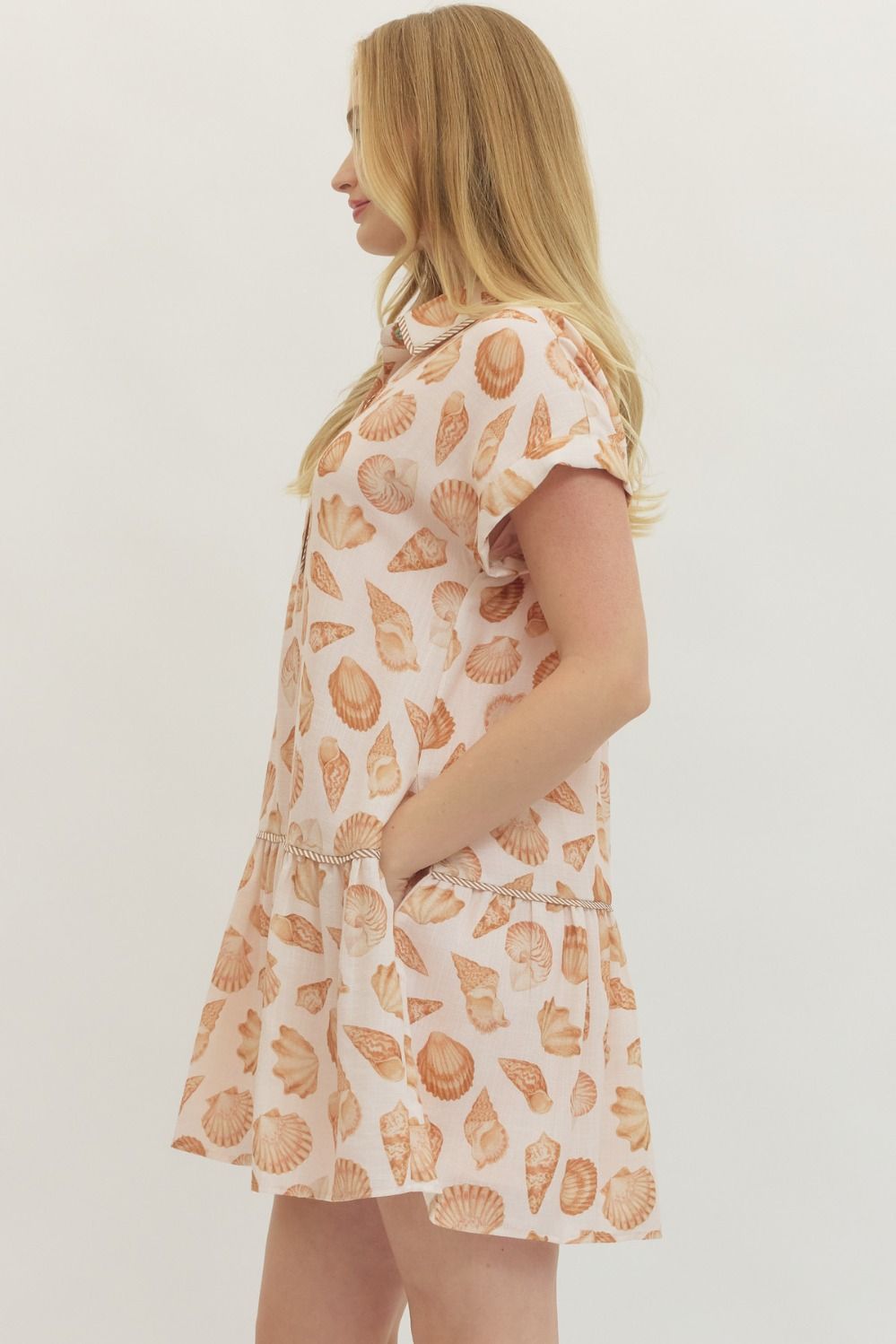 Flowy Seashell Mini Dress