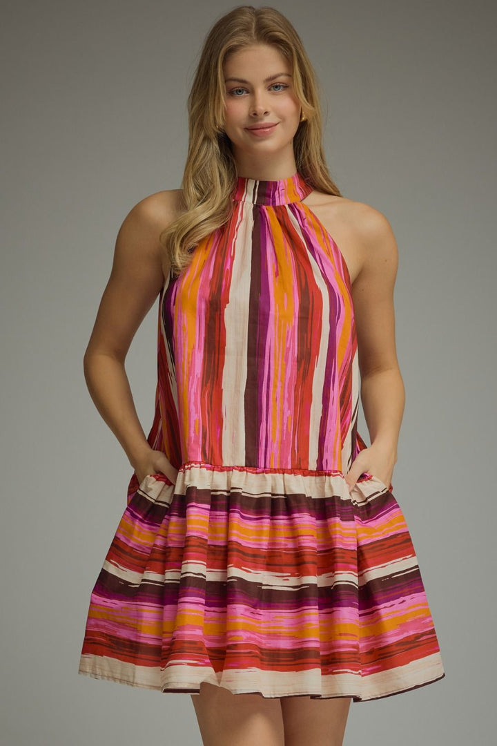 Amber Sunset Mini Dress