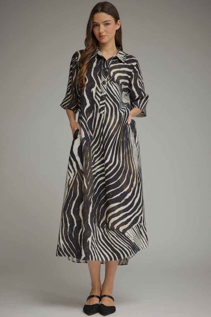 Wild Side Zebra Print Maxi Dress