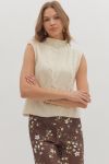 Cream Cable Knit Sweater Tank
