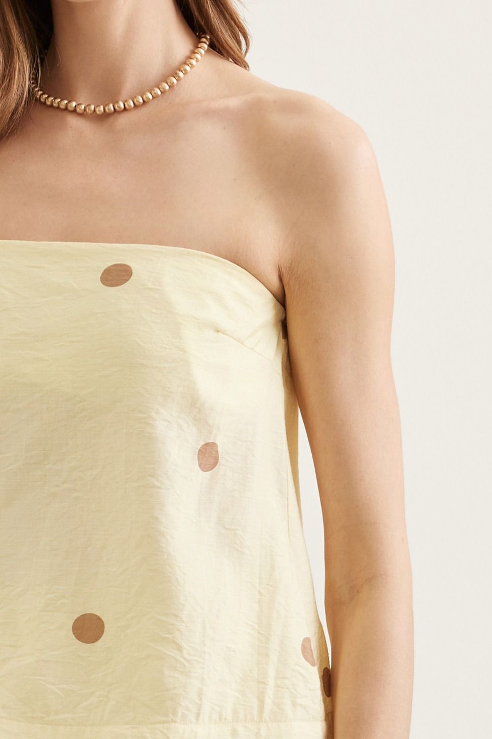 Butter Polka Strapless Top