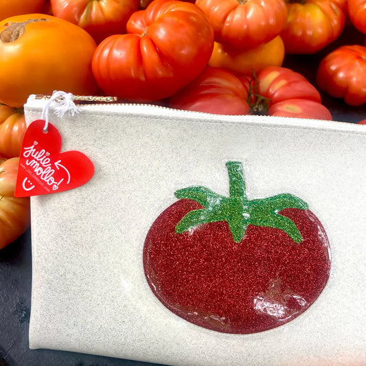 Tomato Girl Summer Oversized Garden Party Glitter Clutch! 🍅