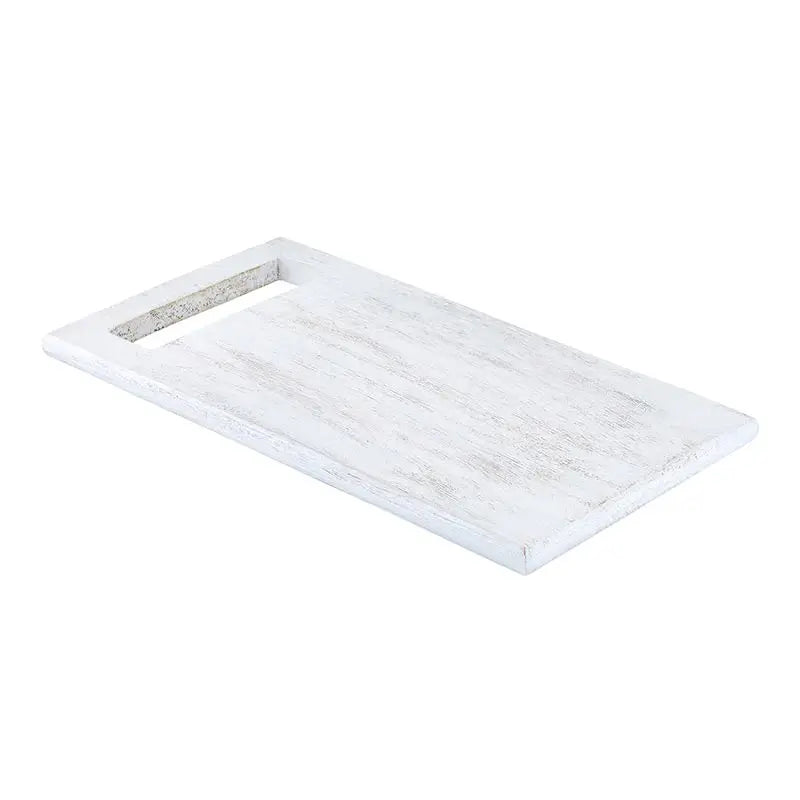 Textured Wood Board - White Stone