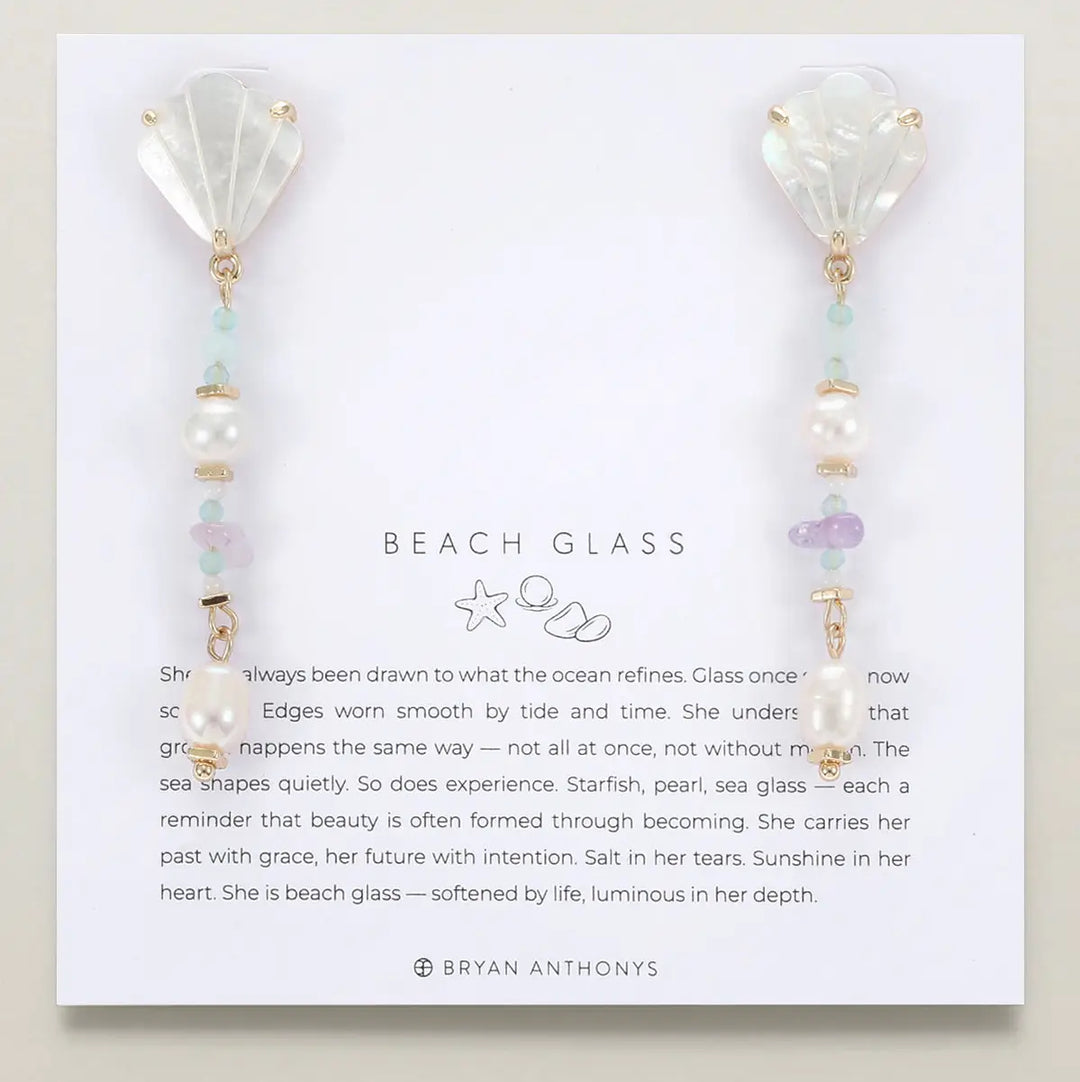 Beach Glass Drop Earrings