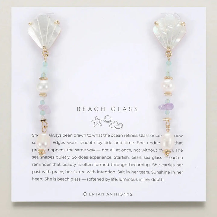 Beach Glass Drop Earrings