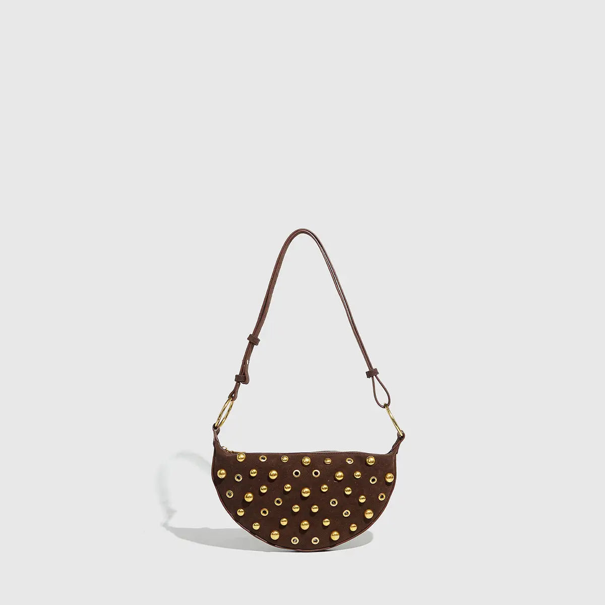 Studded Polka Dot Shoulder Bag