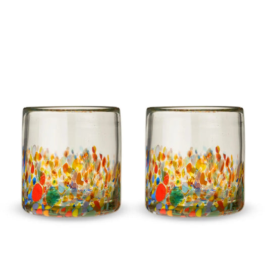 Segunda Vida Artistico Recycled Glass Tumblers Set of 2