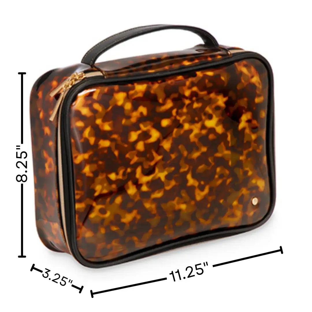 Miami Clearly Tortoise Claire Jumbo Makeup Case