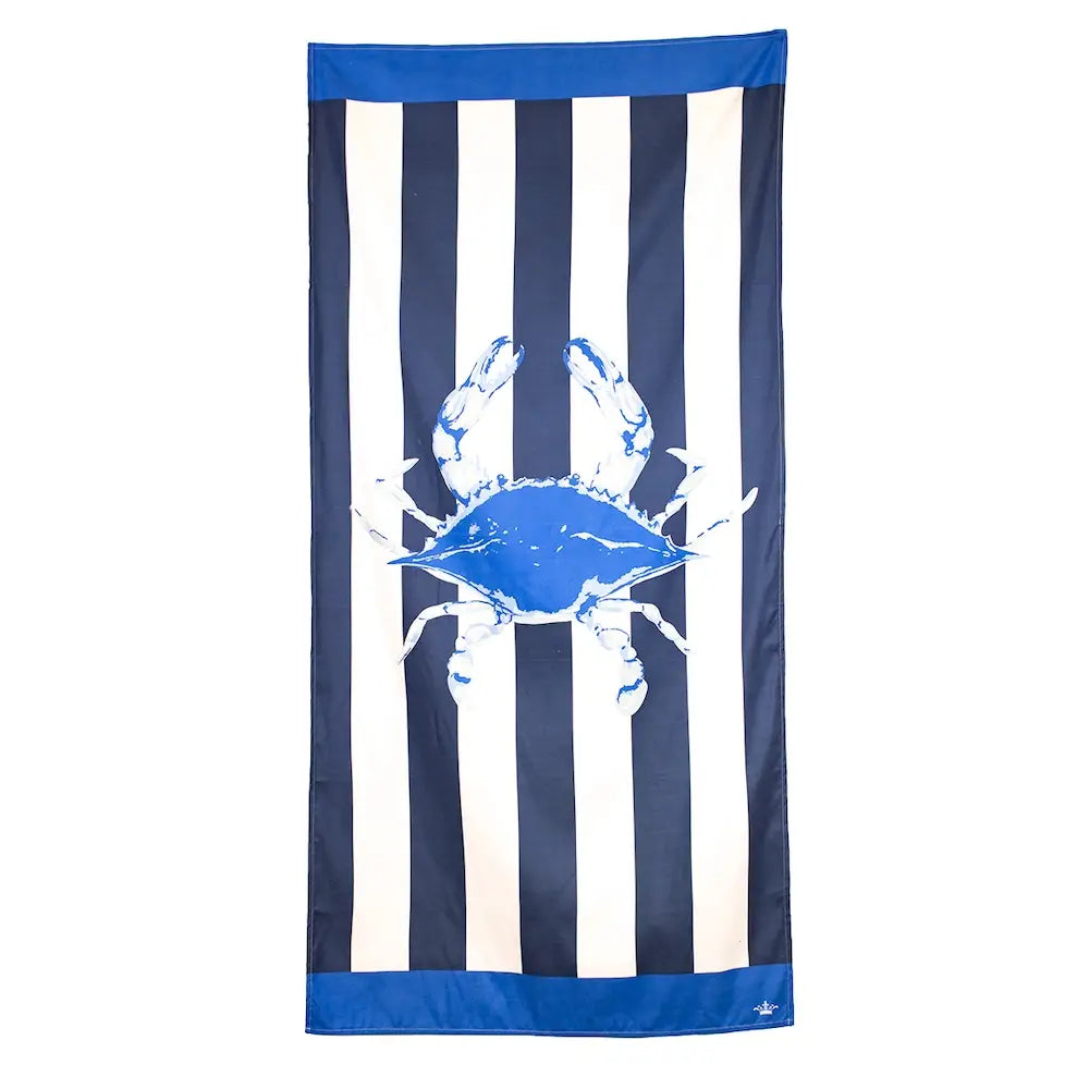 San Blas Crab Beach Towel Navy/Sapphire 34x70