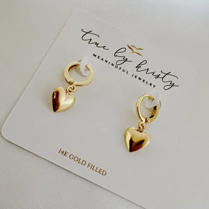 Hartley Valentine’S Day Heart Hoops Gold Filled Earrings
