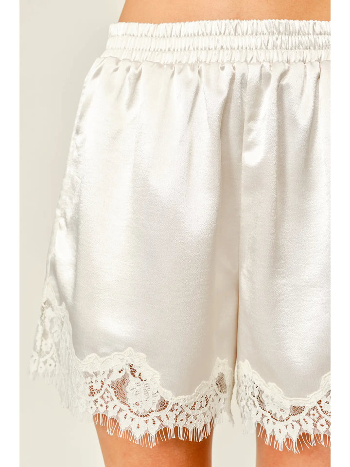 Satin Lace Shorts
