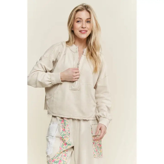 Natural Half Zip Pullover